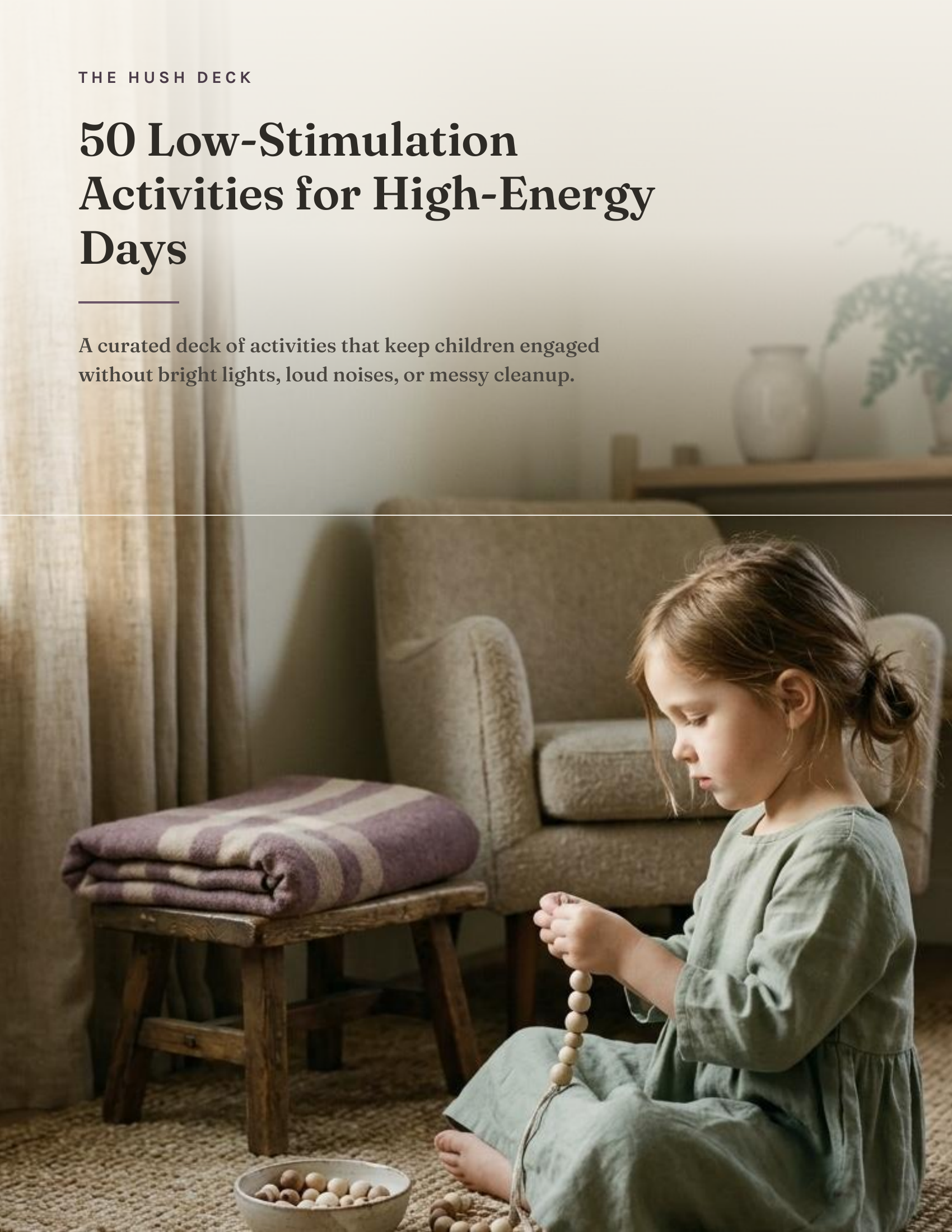 50 Low-Stimulation Activities for High-Energy Days